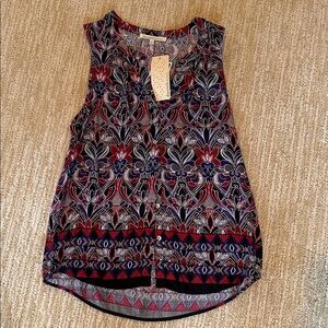 Multicolored tunic top M